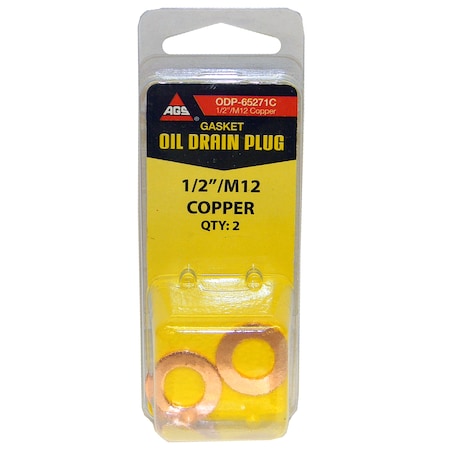 Ags Accufit Oil Drain Plug Gasket Nylon 9/16"/M14, 5 per Card ODP-65271C